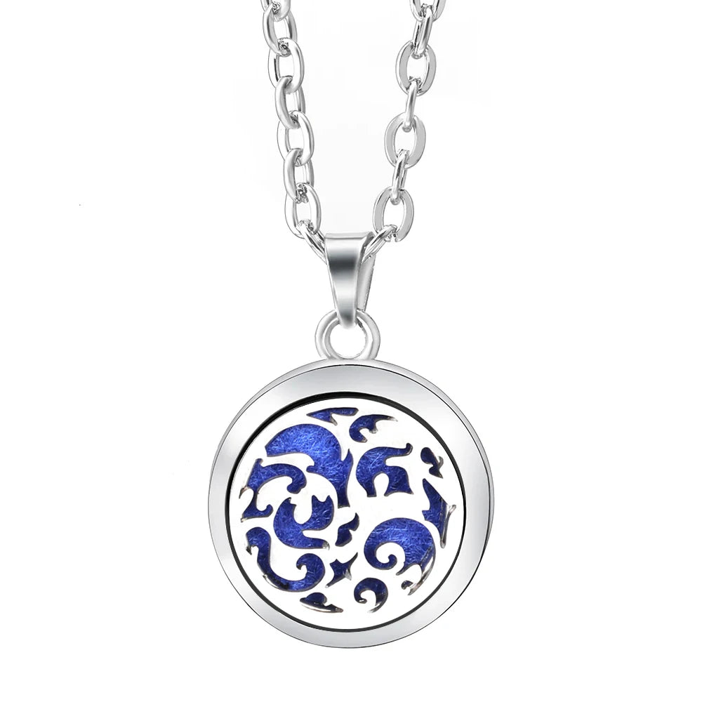 Essential Oil Diffuser Necklace – Stainless Steel Locket Pendant